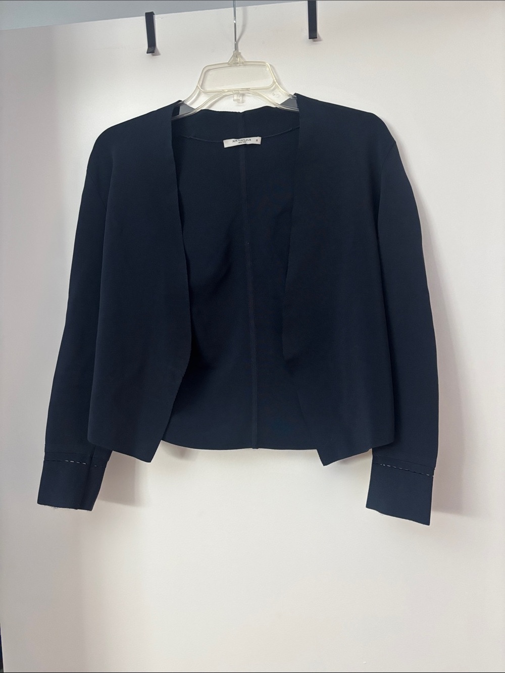 MM Lafleur Navy Open-Front Cropped Jacket